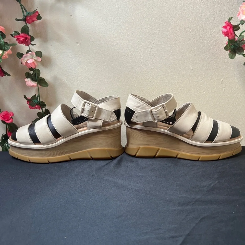 🌹 Sorel Joanie III Ankle Strap Wedge Sandals Beige Casual Comfort Walking 8